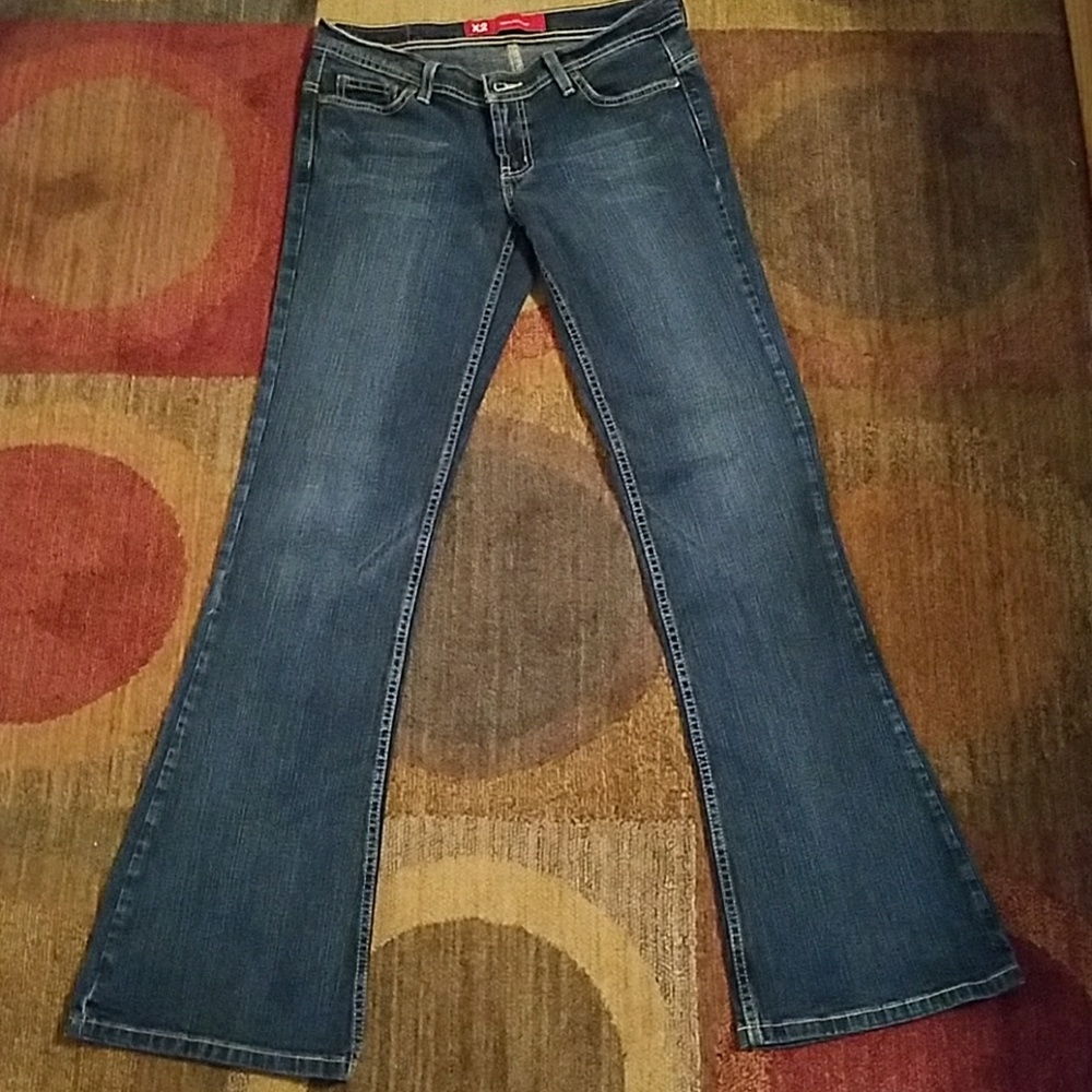 Express X2 - W1 Slim Fit Super Low Rise Flare Leg